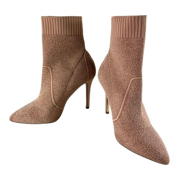 Call It Spring Womens Pink Pointed Toe Knit Ankle Boots W/ Stiletto Heel Sz 8 - Picture 6 of 12